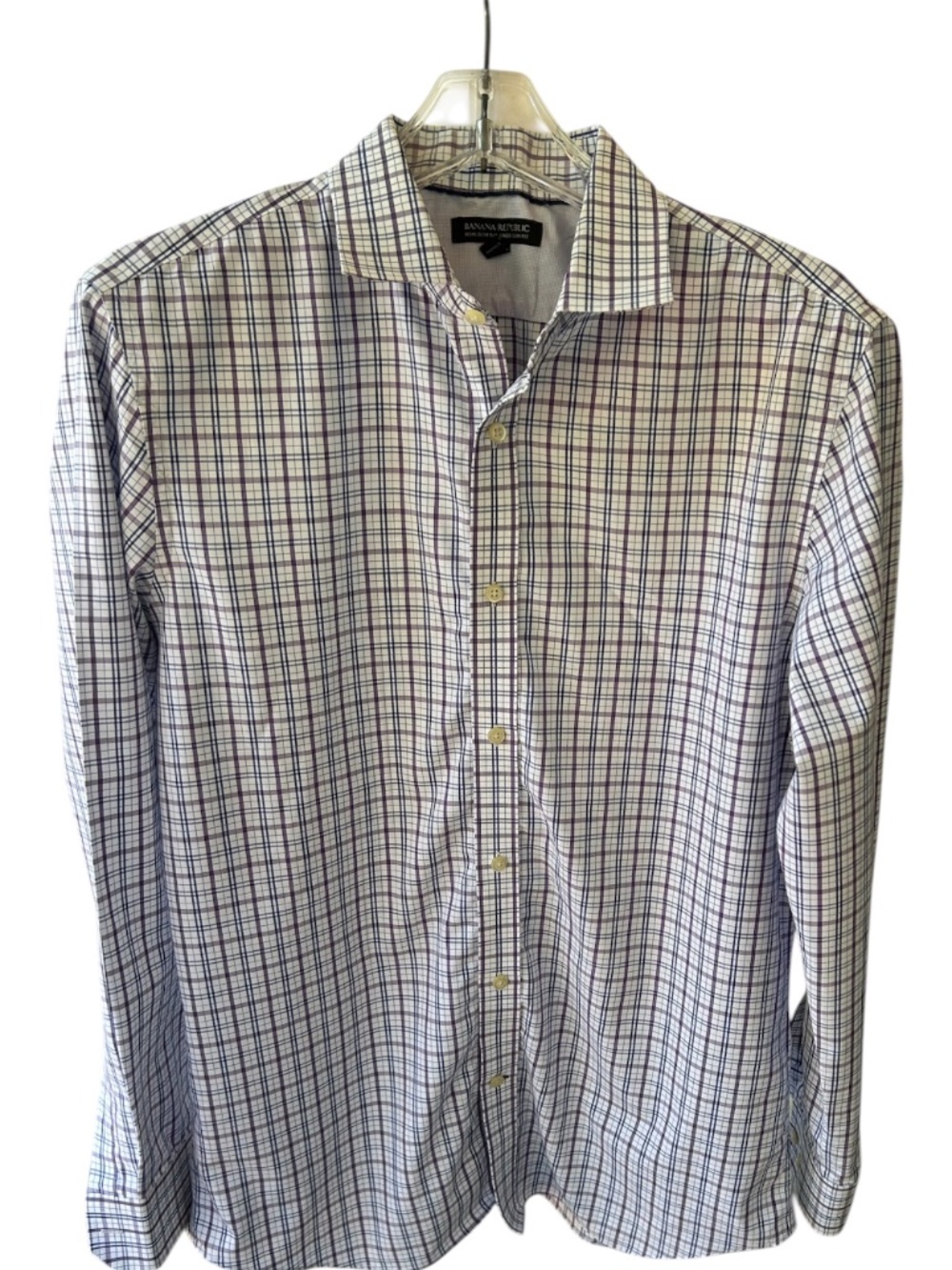 Banana Republic Plaid Button up Shirt-Size L